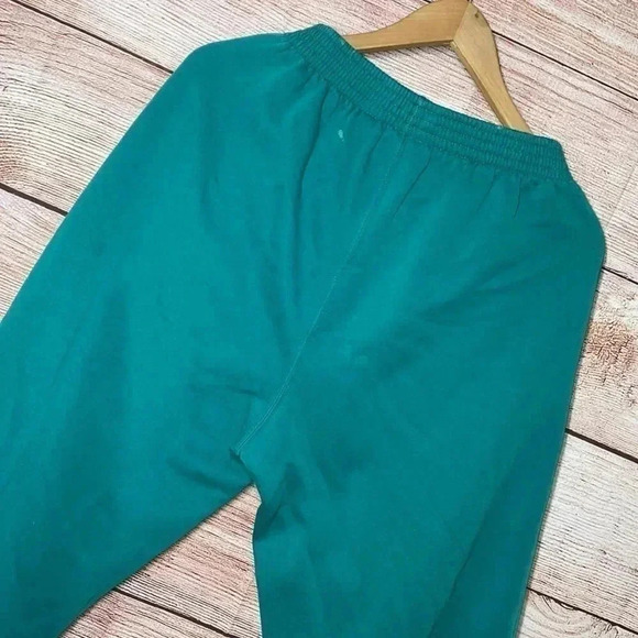 Vtg 90s USA Olympics Mens Medium Faded Spell Out Cuffed Sweatpants Joggers Green - Picture 6 of 6